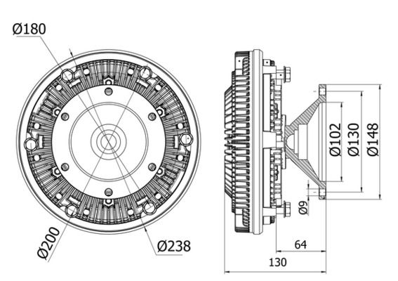 Product Image - Koppeling, radiateurventilator - CFC10000S - MAHLE