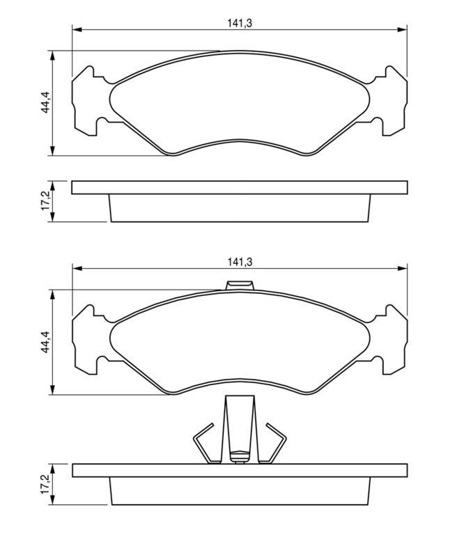 BOSCH Plaquettes de frein à disque 0 986 424 416