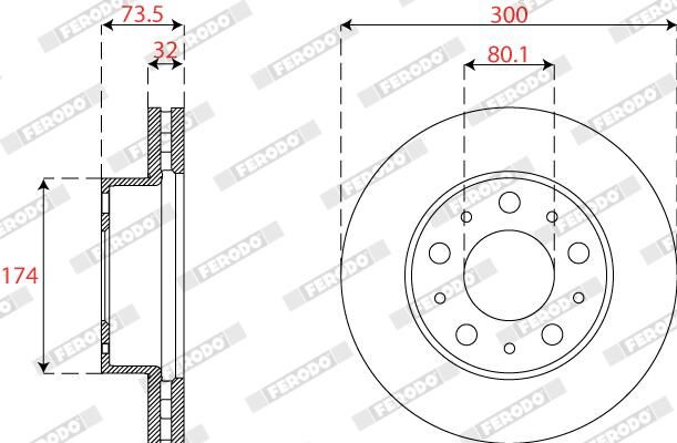 Brzdový kotouč DDF2795-1