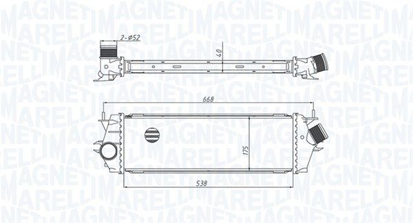 Охолоджувач наддувального повітря, Magneti Marelli 351319205340