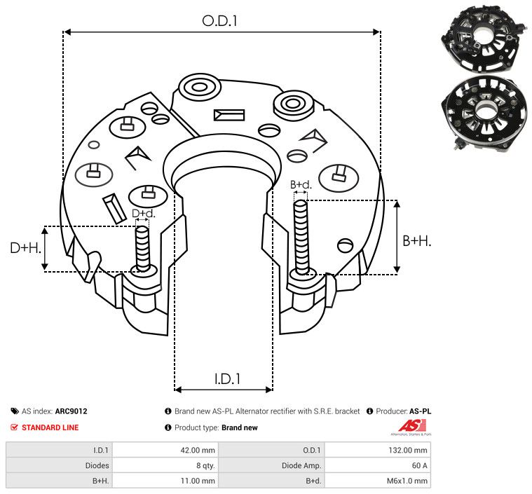 Kaitsekate, generaator, AS-PL ARC9012