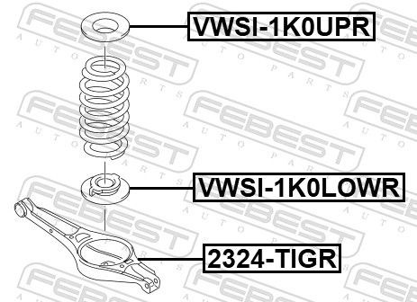 FEBEST VWSI-1K0LOWR Spring Seat