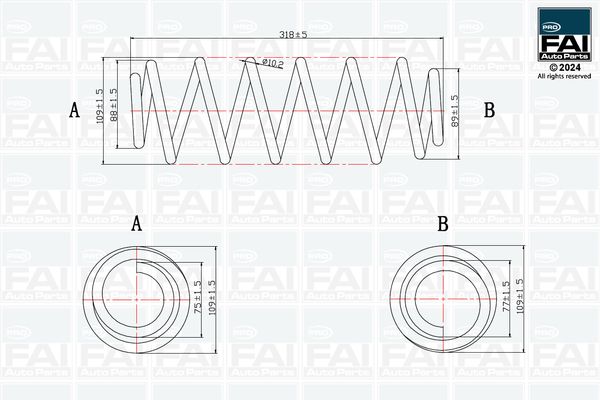 FAI Autoparts Suspension Spring FPCS138