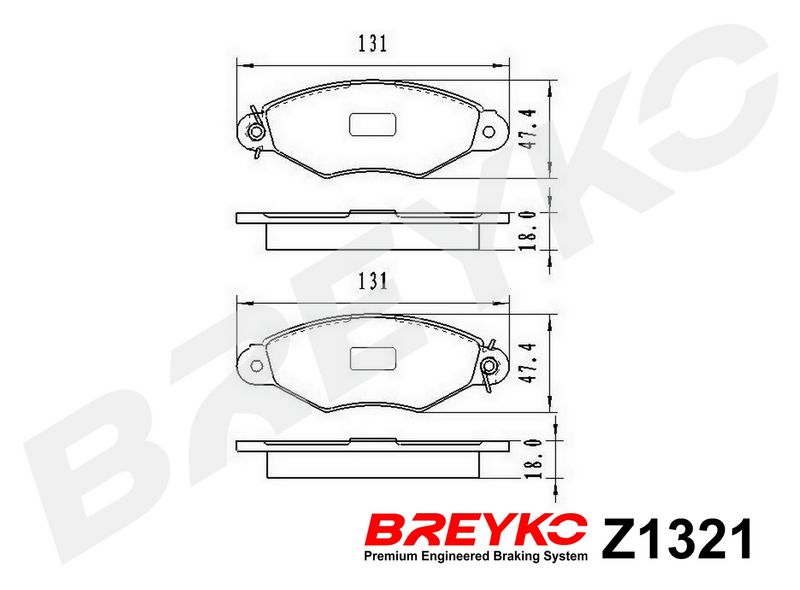 DAVID VASCO Z1321 Brake Pad Set, disc brake