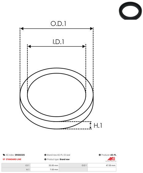 Remondikomplekt, generaator, AS-PL SRS0232S