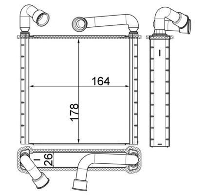 Mahle AH 253 000S Heat Exchanger, interior heating