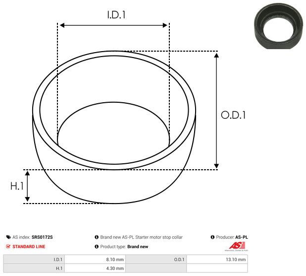 AS-PL SRS0172S Repair Kit, starter