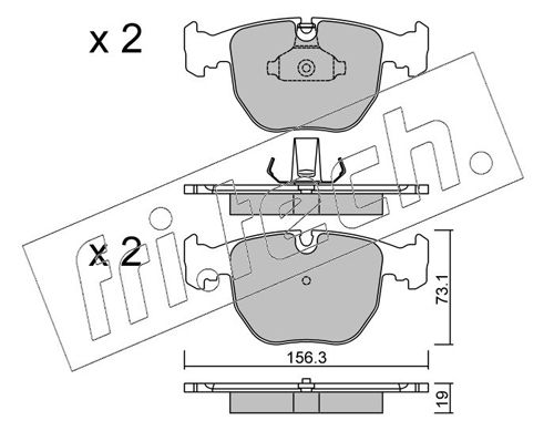fri.tech. 575.0 Brake Pad Set, disc brake