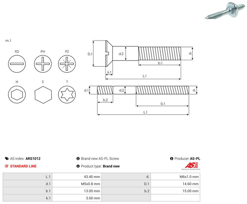 AS-PL ARS1012 Repair Set, alternator