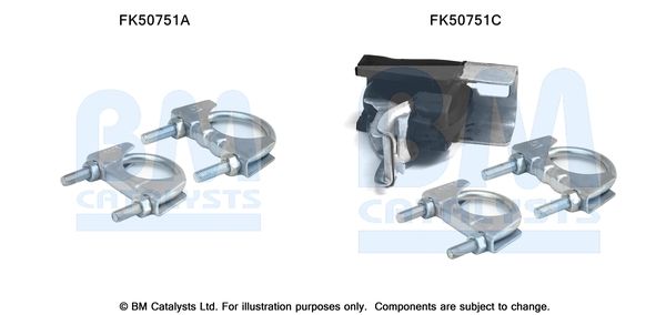 BM CATALYSTS szerelőkészlet, kipufogócső FK50751