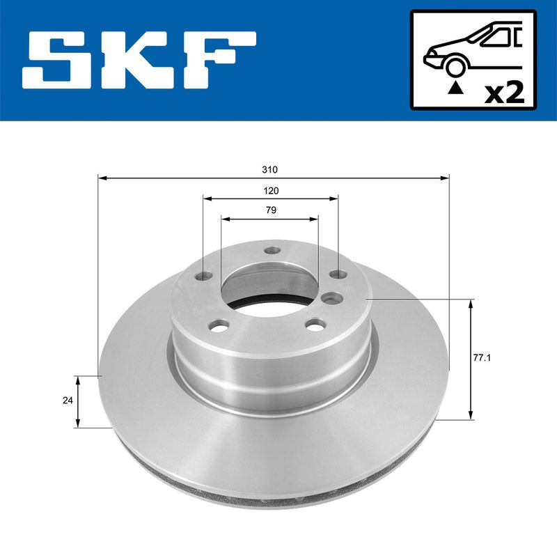 SKF VKBD 80196 V2 Brake Disc