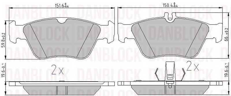 DANBLOCK Remblokkenset, schijfrem