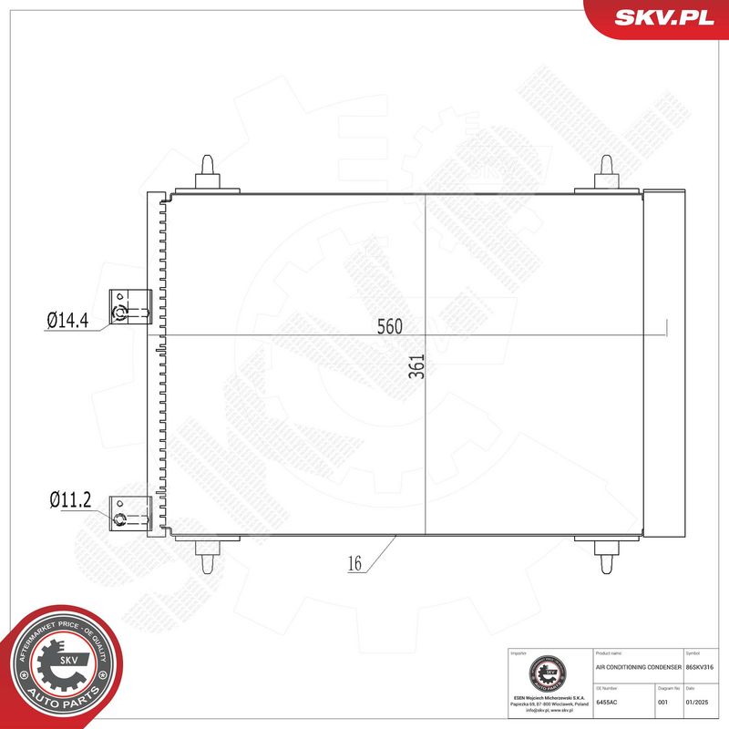 Kondensaator, kliimaseade, ESEN SKV 86SKV316