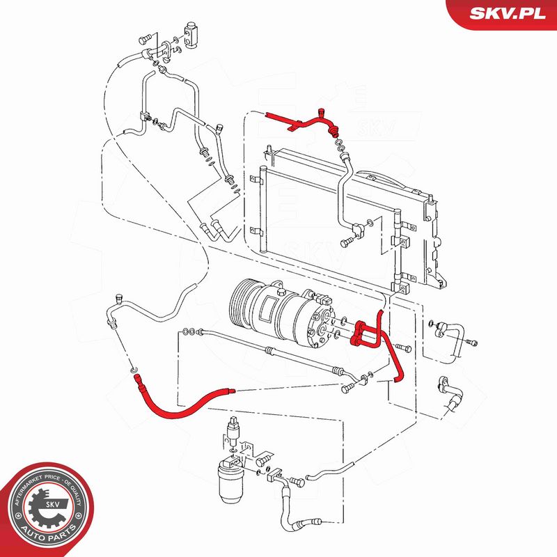 ESEN SKV 54SKV702 High/Low-pressure Line, air conditioning