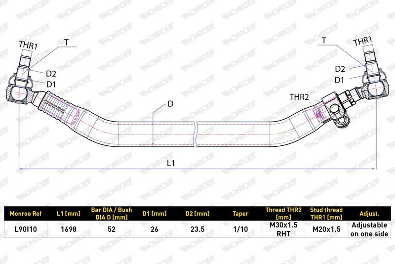 Příčné táhlo řízení L90I10