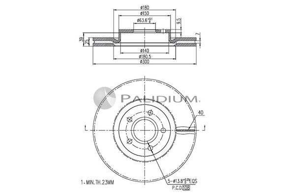 ASHUKI by Palidium féktárcsa P330-056