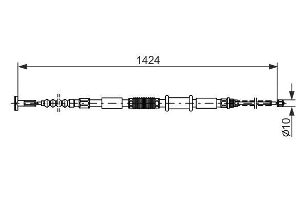 BOSCH 1 987 477 828 Cable Pull, parking brake