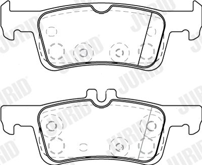JURID PEUGEOT тормозные колодки задний 308 13-