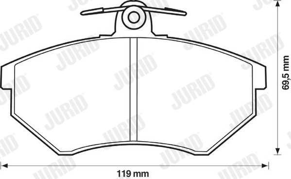 JURID 571357J Brake Pad Set, disc brake