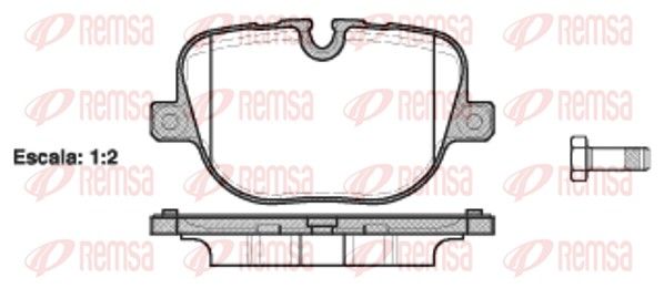 REMSA гальмівні колодки задн. LANDROVER RANGE ROVER Sport 09-