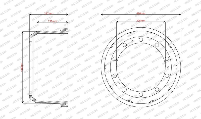 Ferodo Brake Drum CVBD124FER