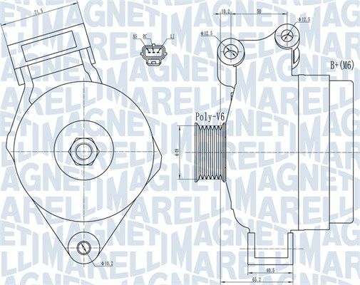 Генератор, Magneti Marelli 063731925010