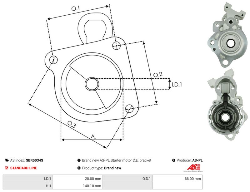 AS-PL SBR5034S Starter Lid, carburettor