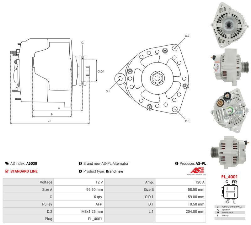 Generaator, AS-PL A6030