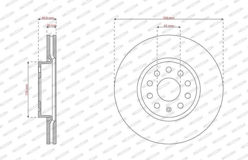 FERODO DDF3121C Brake Disc