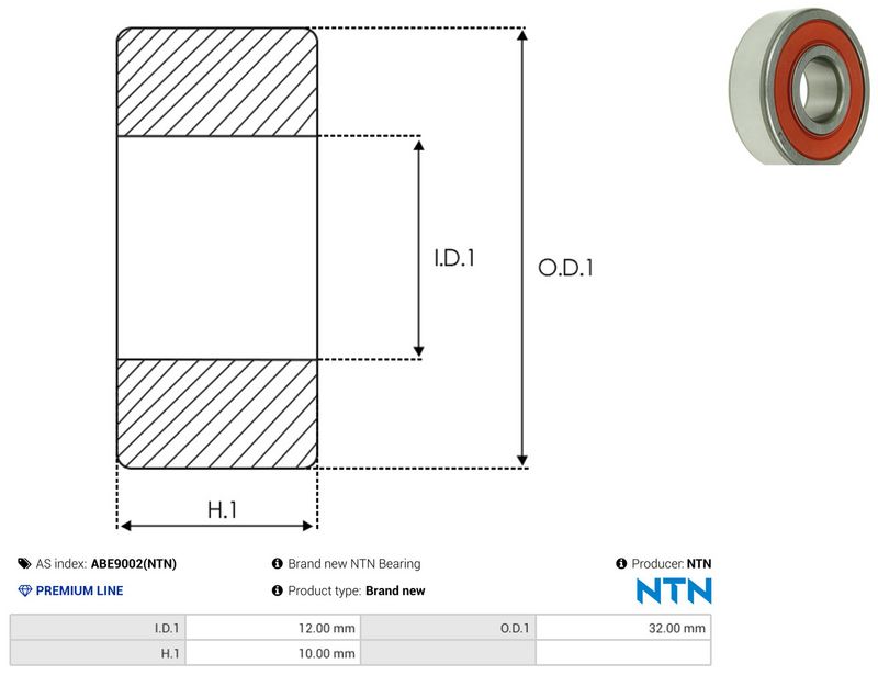 AS-PL ABE9002(NTN) Bearing