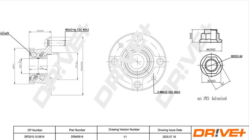 Set rulment roata DP2010.10.0614 Dr!ve+