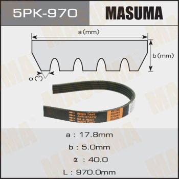 Поліклиновий ремінь, Masuma 5PK-970