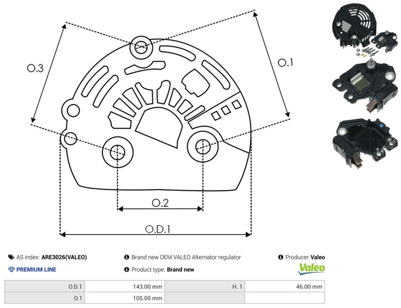 AS-PL ARE3026(VALEO) Alternator Regulator