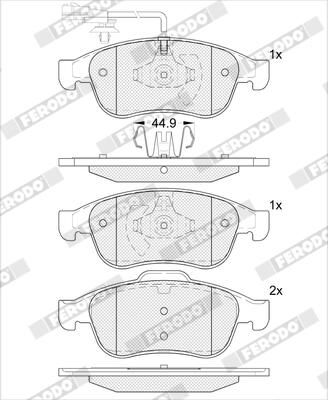 FERODO FDB5541 Brake Pad Set, disc brake