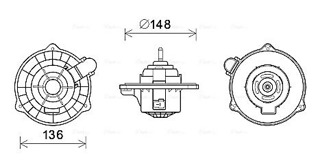 AVA QUALITY COOLING Utastér-ventilátor HY8404