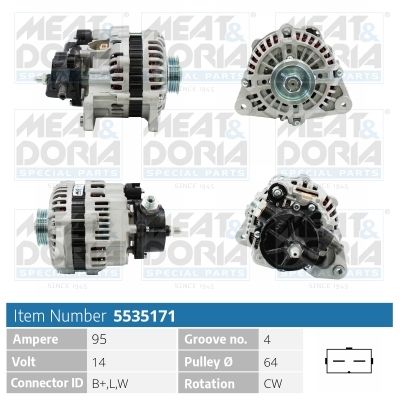 MEAT & DORIA Dynamo / Alternator 5535171