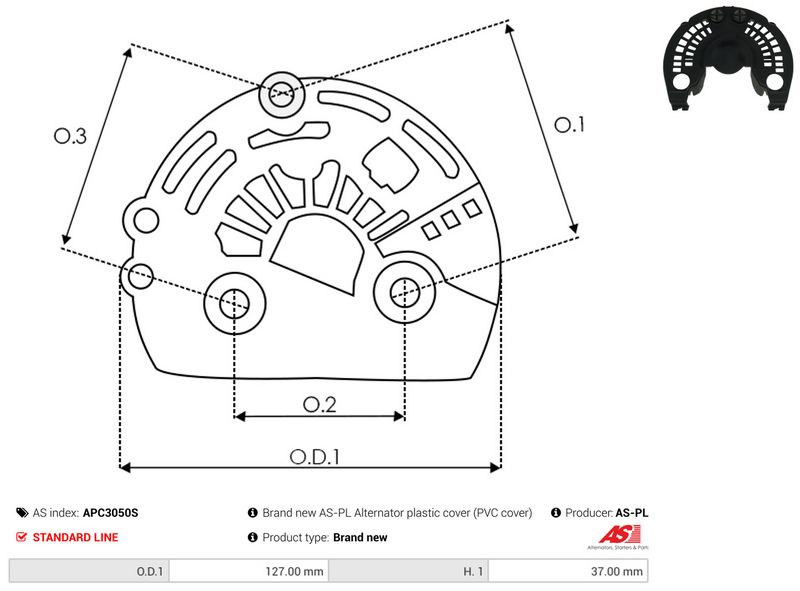 Kaitsekate, generaator, AS-PL APC3050S