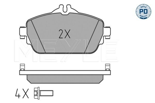 Комплект гальмівних накладок, дискове гальмо, Meyle 0252203119/PD