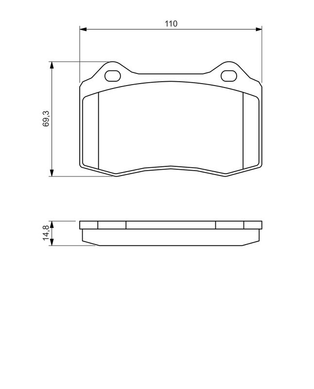 Piduriklotsi komplekt, ketaspidur, BOSCH 0 986 494 393