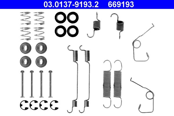 Комплект приладдя, гальмівна колодка, Ate 03.0137-9193.2