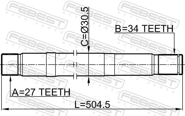 FEBEST 1612-221 Drive Shaft