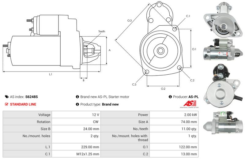 AS-PL S6248S Starter