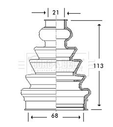 Borg & Beck cv joint boot kit - BCB2789