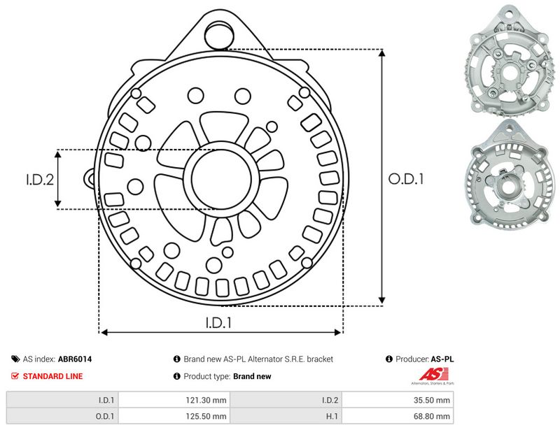 AS-PL ABR6014 Protective Cap, alternator
