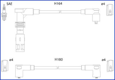 Комплект проводів високої напруги, Hitachi 134700