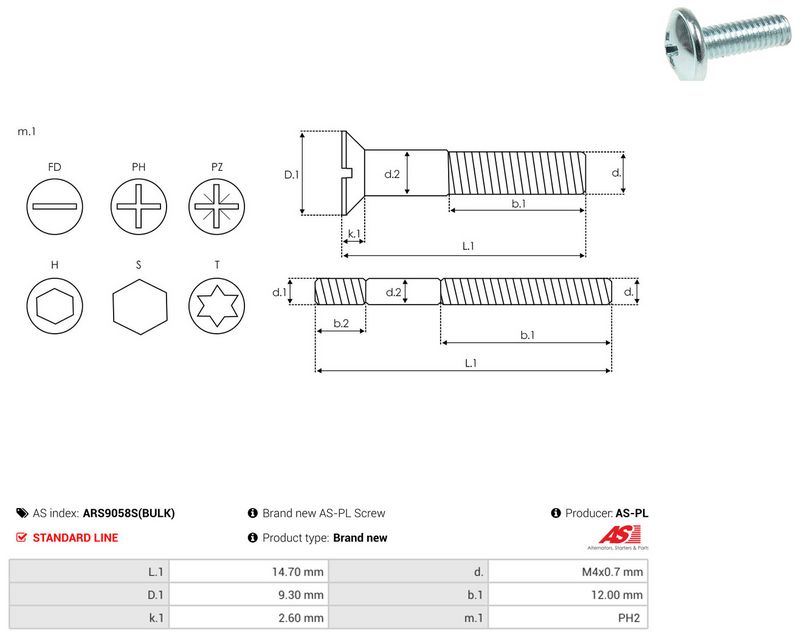 AS-PL ARS9058S(BULK) Repair Set, alternator
