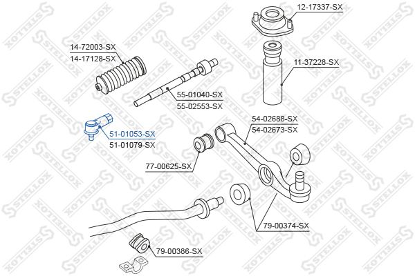 STELLOX 51-01053-SX Tie Rod End