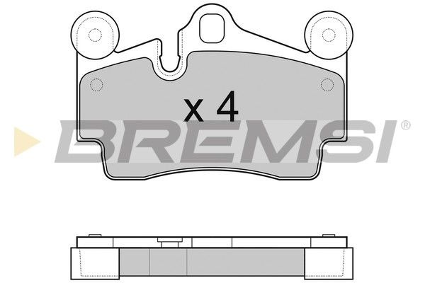 Гальмівні колодки зад. Audi Q7/Touareg/Cayenne (Brembo) (112,2x73,2x16,2)