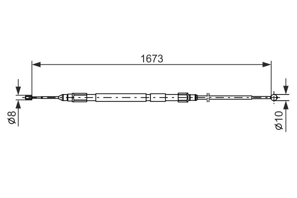 BOSCH 1 987 477 948 Cable Pull, parking brake