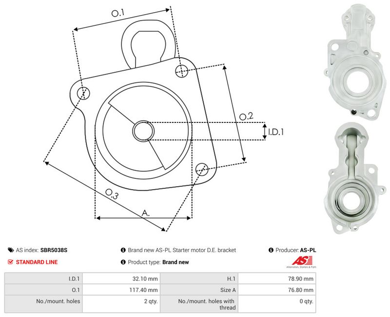 AS-PL SBR5038S Starter Lid, carburettor